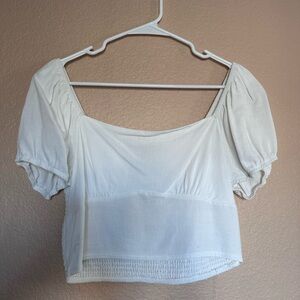 PacSun White Cropped Blouse